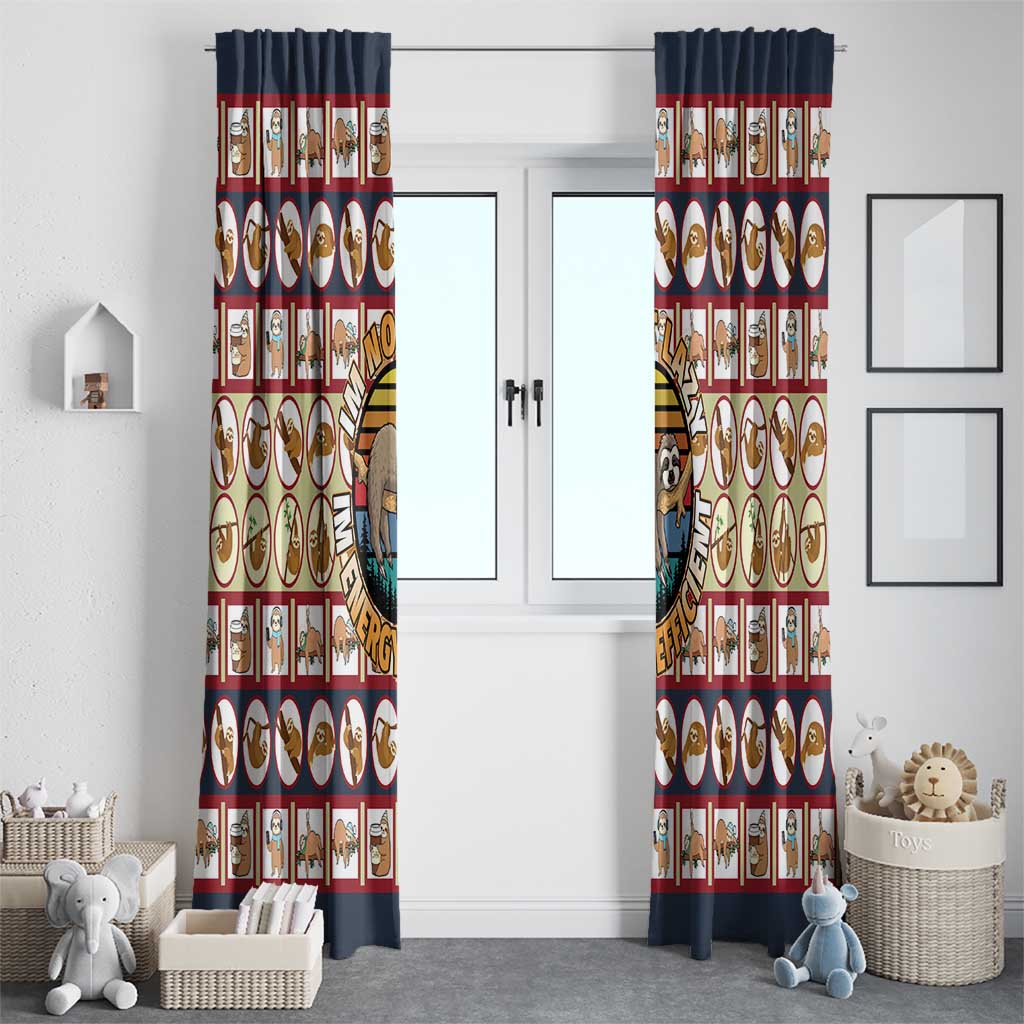 Sloth I'm Not Lazy I'm Energy Efficient Christmas Window Curtain Xmas Holiday Patterns - Wonder Print Shop