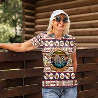 Sloth I'm Not Lazy I'm Energy Efficient Christmas Women Polo Shirt Xmas Holiday Patterns - Wonder Print Shop
