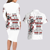 If You Got My Back In The Darkest Hours Couples Matching Long Sleeve Bodycon Dress and Hawaiian Shirt - Wonder Print Shop