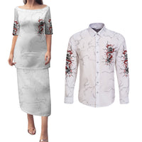 If You Got My Back In The Darkest Hours Couples Matching Puletasi Dress and Long Sleeve Button Shirt - Wonder Print Shop
