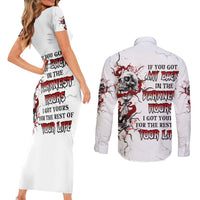 If You Got My Back In The Darkest Hours Couples Matching Short Sleeve Bodycon Dress and Long Sleeve Button Shirt - Wonder Print Shop