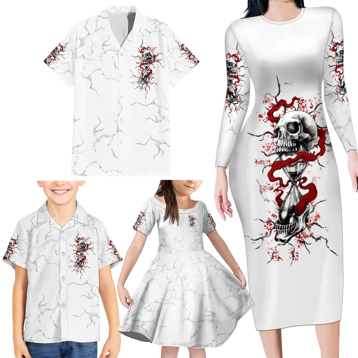 If You Got My Back In The Darkest Hours Family Matching Long Sleeve Bodycon Dress and Hawaiian Shirt - Wonder Print Shop