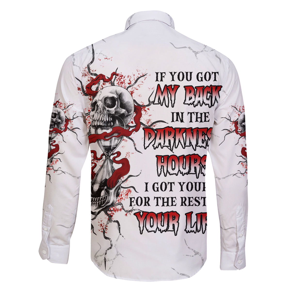 If You Got My Back In The Darkest Hours Family Matching Off Shoulder Short Dress and Hawaiian Shirt - Wonder Print Shop