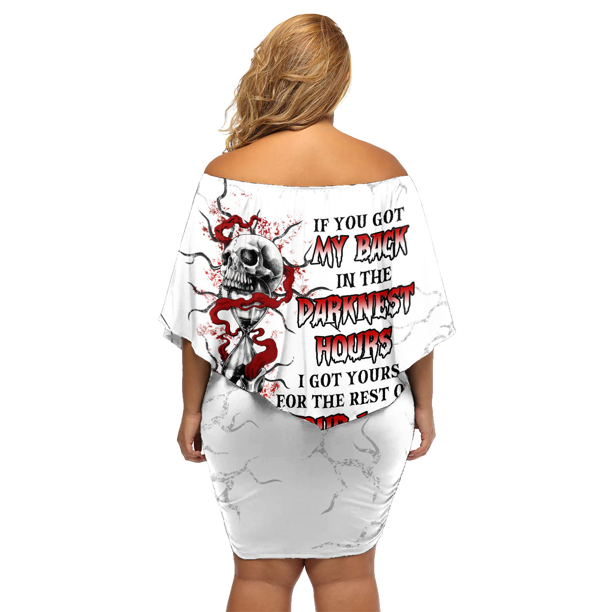 If You Got My Back In The Darkest Hours Family Matching Off Shoulder Short Dress and Hawaiian Shirt - Wonder Print Shop