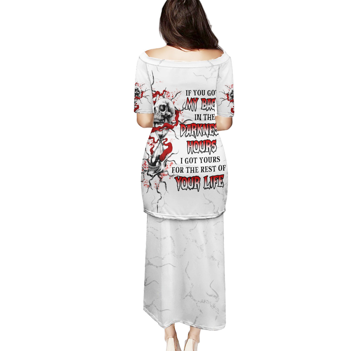 If You Got My Back In The Darkest Hours Family Matching Puletasi Dress and Hawaiian Shirt - Wonder Print Shop