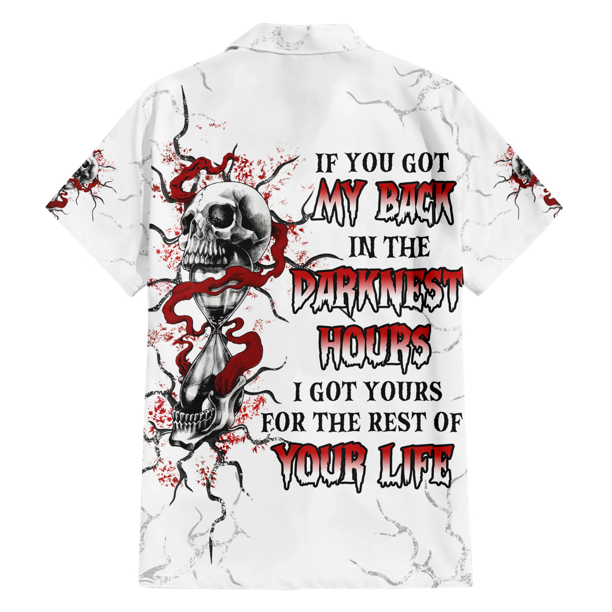 If You Got My Back In The Darkest Hours Family Matching Short Sleeve Bodycon Dress and Hawaiian Shirt - Wonder Print Shop