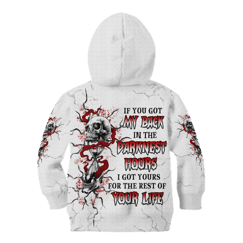If You Got My Back In The Darkest Hours Kid Hoodie - Wonder Print Shop
