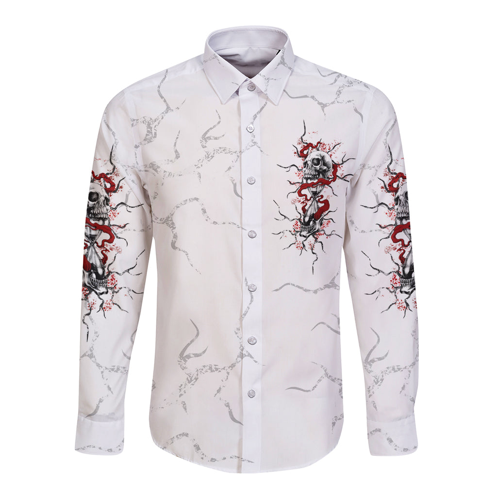 If You Got My Back In The Darkest Hours Long Sleeve Button Shirt - Wonder Print Shop