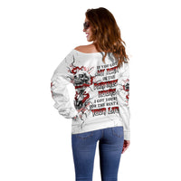 If You Got My Back In The Darkest Hours Off Shoulder Sweater - Wonder Print Shop