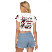 If You Got My Back In The Darkest Hours Raglan Cropped T Shirt - Wonder Print Shop