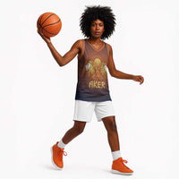 Aker Basketball Jersey Ancient Egyptian Sunset Gradient, Twin Lion Guardians, and Solar Disc - Wonder Print Shop
