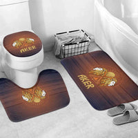 Aker Bathroom Set Ancient Egyptian Sunset Gradient, Twin Lion Guardians, and Solar Disc - Wonder Print Shop
