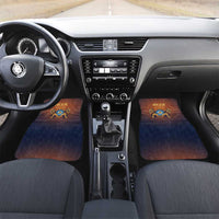 Aker Car Mats Ancient Egyptian Sunset Gradient, Twin Lion Guardians, and Solar Disc - Wonder Print Shop