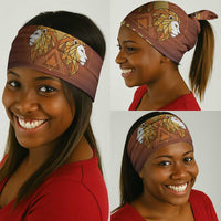 Aker Neck Gaiter Ancient Egyptian Sunset Gradient, Twin Lion Guardians, and Solar Disc - Wonder Print Shop