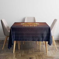 Aker Tablecloth Ancient Egyptian Sunset Gradient, Twin Lion Guardians, and Solar Disc - Wonder Print Shop