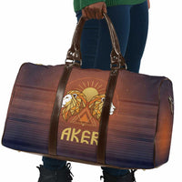 Aker Travel Bag Ancient Egyptian Sunset Gradient, Twin Lion Guardians, and Solar Disc - Wonder Print Shop