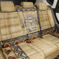 Aker Ancient Egyptian Back Car Seat Cover with Hieroglyphic Pattern, Pyramid Symbol, and Twin Lion Guardians Motif - Wonder Print Shop