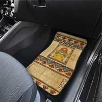 Aker Ancient Egyptian Car Mats with Hieroglyphic Pattern, Pyramid Symbol, and Twin Lion Guardians Motif - Wonder Print Shop