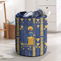 Amun Laundry Basket Ancient Egyptian Hieroglyphic, Pharaoh and Scarab - Wonder Print Shop
