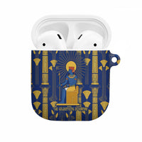 Amun AirPods Case Ancient Egyptian Hieroglyphic, Pharaoh and Scarab - Wonder Print Shop