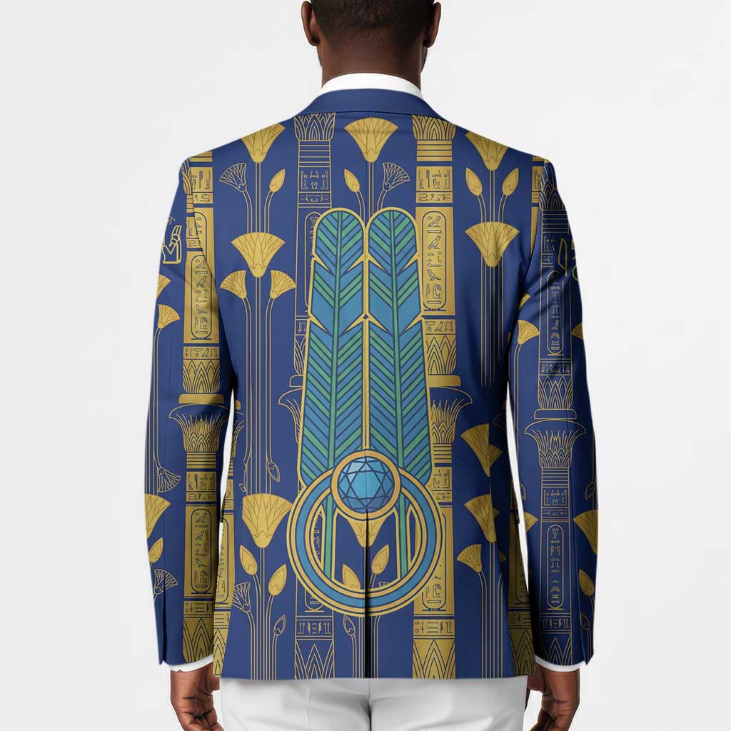 Amun Blazer Ancient Egyptian Hieroglyphic, Pharaoh and Scarab - Wonder Print Shop