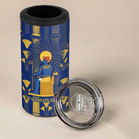 Amun 4 in 1 Can Cooler Tumbler Ancient Egyptian Hieroglyphic, Pharaoh and Scarab - Wonder Print Shop