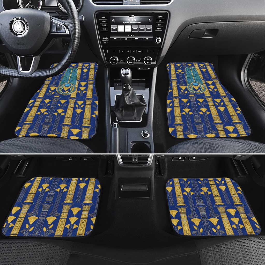 Amun Car Mats Ancient Egyptian Hieroglyphic, Pharaoh and Scarab - Wonder Print Shop