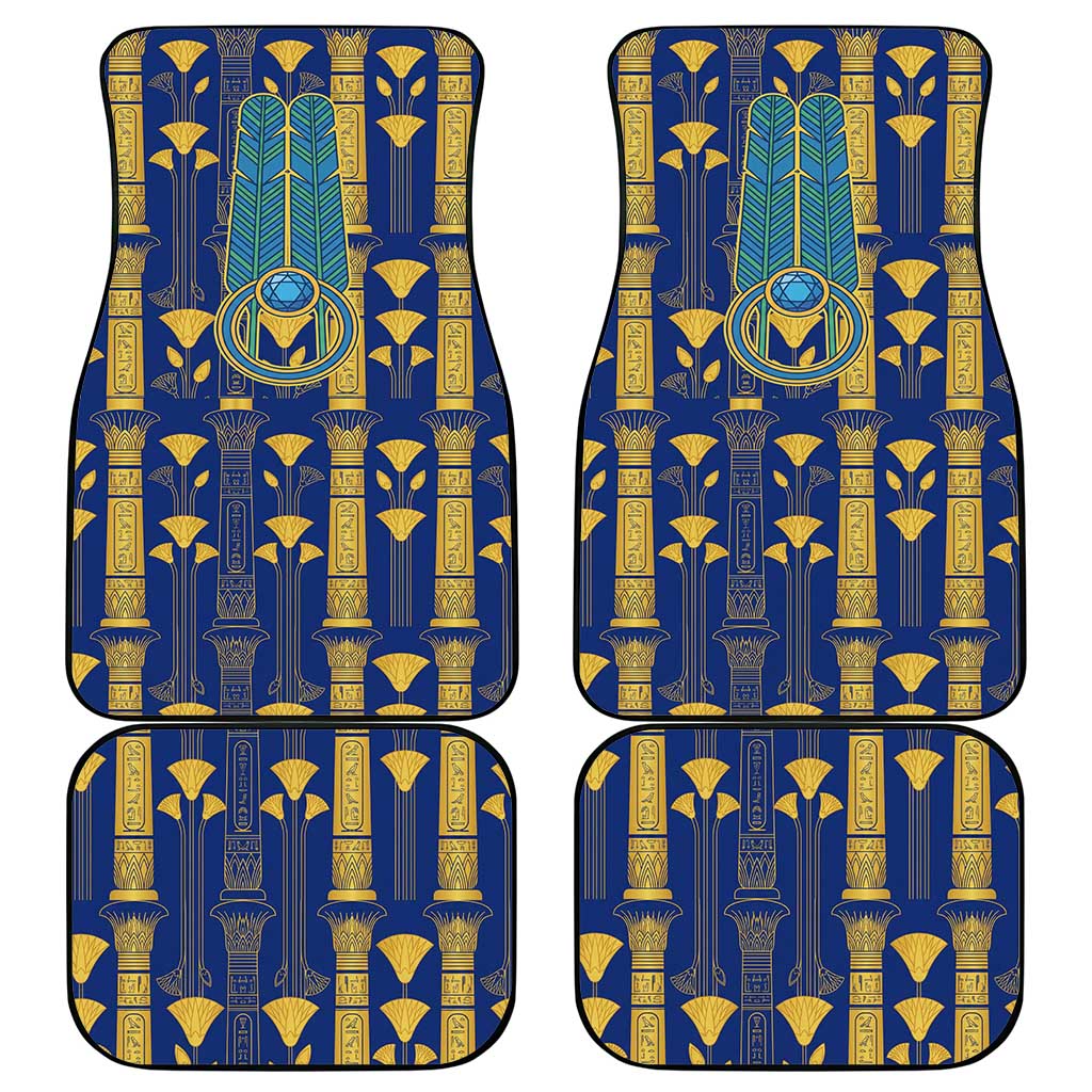 Amun Car Mats Ancient Egyptian Hieroglyphic, Pharaoh and Scarab - Wonder Print Shop