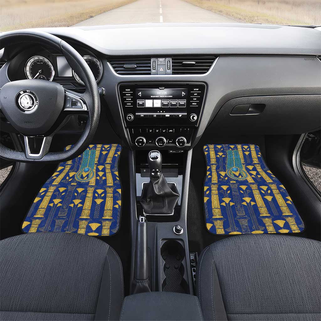 Amun Car Mats Ancient Egyptian Hieroglyphic, Pharaoh and Scarab - Wonder Print Shop