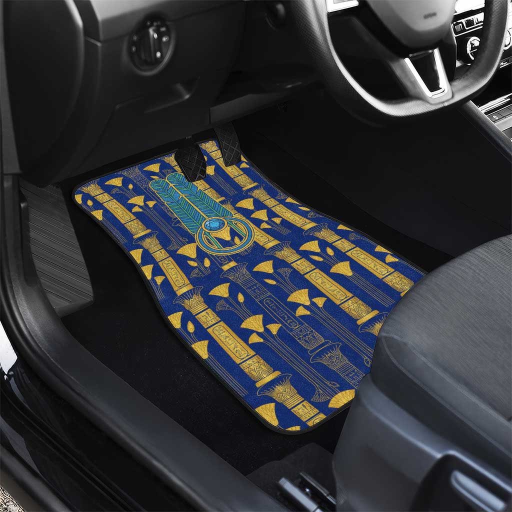 Amun Car Mats Ancient Egyptian Hieroglyphic, Pharaoh and Scarab - Wonder Print Shop