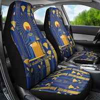 Amun Car Seat Cover Ancient Egyptian Hieroglyphic, Pharaoh and Scarab - Wonder Print Shop