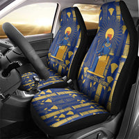 Amun Car Seat Cover Ancient Egyptian Hieroglyphic, Pharaoh and Scarab - Wonder Print Shop