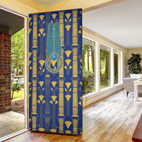 Amun Door Cover Ancient Egyptian Hieroglyphic, Pharaoh and Scarab - Wonder Print Shop