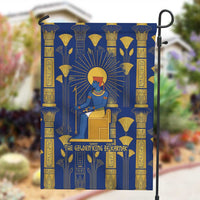 Amun Garden Flag Ancient Egyptian Hieroglyphic, Pharaoh and Scarab - Wonder Print Shop