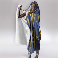 Amun Hooded Blanket Ancient Egyptian Hieroglyphic, Pharaoh and Scarab - Wonder Print Shop