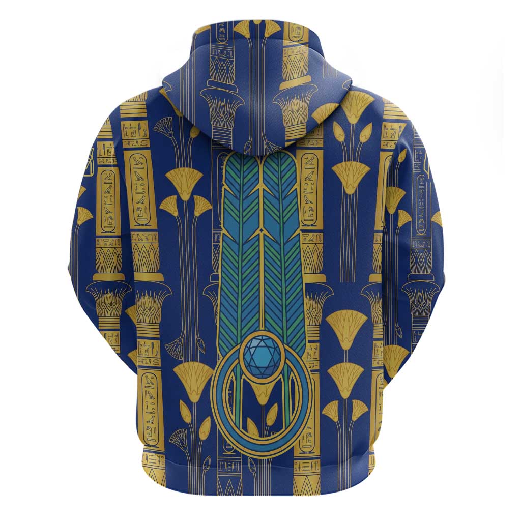 Amun Hoodie Ancient Egyptian Hieroglyphic, Pharaoh and Scarab - Wonder Print Shop