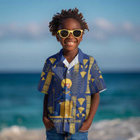 Amun Kid Hawaiian Shirt Ancient Egyptian Hieroglyphic, Pharaoh and Scarab - Wonder Print Shop