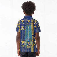 Amun Kid Polo Shirt Ancient Egyptian Hieroglyphic, Pharaoh and Scarab - Wonder Print Shop