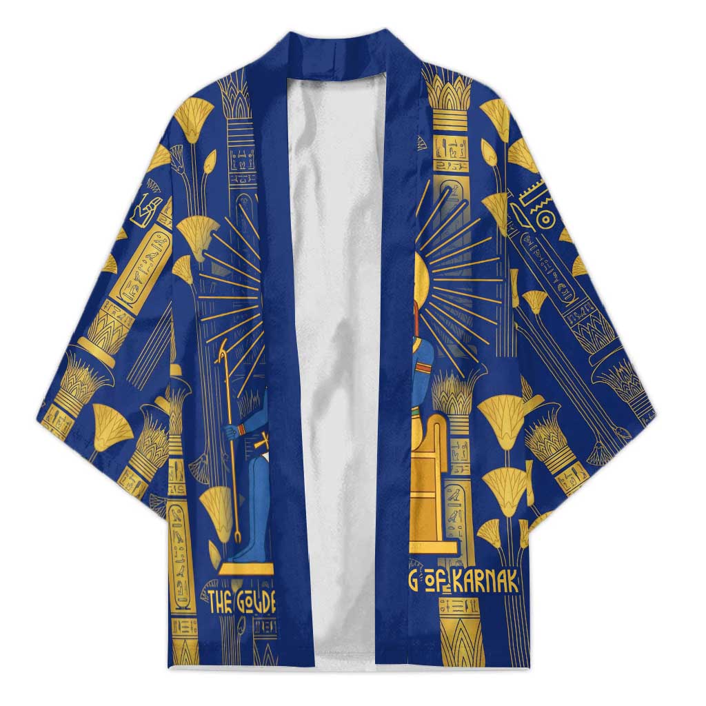 Amun Kimono Ancient Egyptian Hieroglyphic, Pharaoh and Scarab - Wonder Print Shop