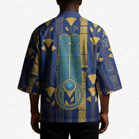 Amun Kimono Ancient Egyptian Hieroglyphic, Pharaoh and Scarab - Wonder Print Shop