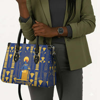 Amun Leather Bag Ancient Egyptian Hieroglyphic, Pharaoh and Scarab - Wonder Print Shop