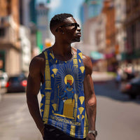 Amun Men Tank Top Ancient Egyptian Hieroglyphic, Pharaoh and Scarab - Wonder Print Shop