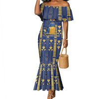 Amun Mermaid Dress Ancient Egyptian Hieroglyphic, Pharaoh and Scarab - Wonder Print Shop
