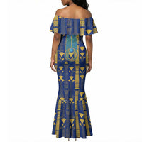 Amun Mermaid Dress Ancient Egyptian Hieroglyphic, Pharaoh and Scarab - Wonder Print Shop