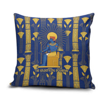Amun Pillow Cover Ancient Egyptian Hieroglyphic, Pharaoh and Scarab - Wonder Print Shop