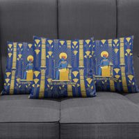 Amun Pillow Cover Ancient Egyptian Hieroglyphic, Pharaoh and Scarab - Wonder Print Shop