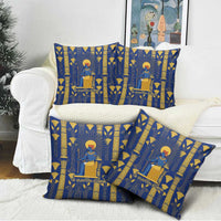 Amun Pillow Cover Ancient Egyptian Hieroglyphic, Pharaoh and Scarab - Wonder Print Shop