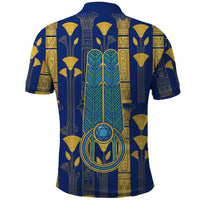 Amun Polo Shirt Ancient Egyptian Hieroglyphic, Pharaoh and Scarab - Wonder Print Shop