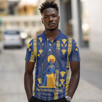 Amun Polo Shirt Ancient Egyptian Hieroglyphic, Pharaoh and Scarab - Wonder Print Shop