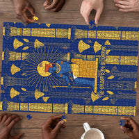 Amun Puzzle Ancient Egyptian Hieroglyphic, Pharaoh and Scarab - Wonder Print Shop